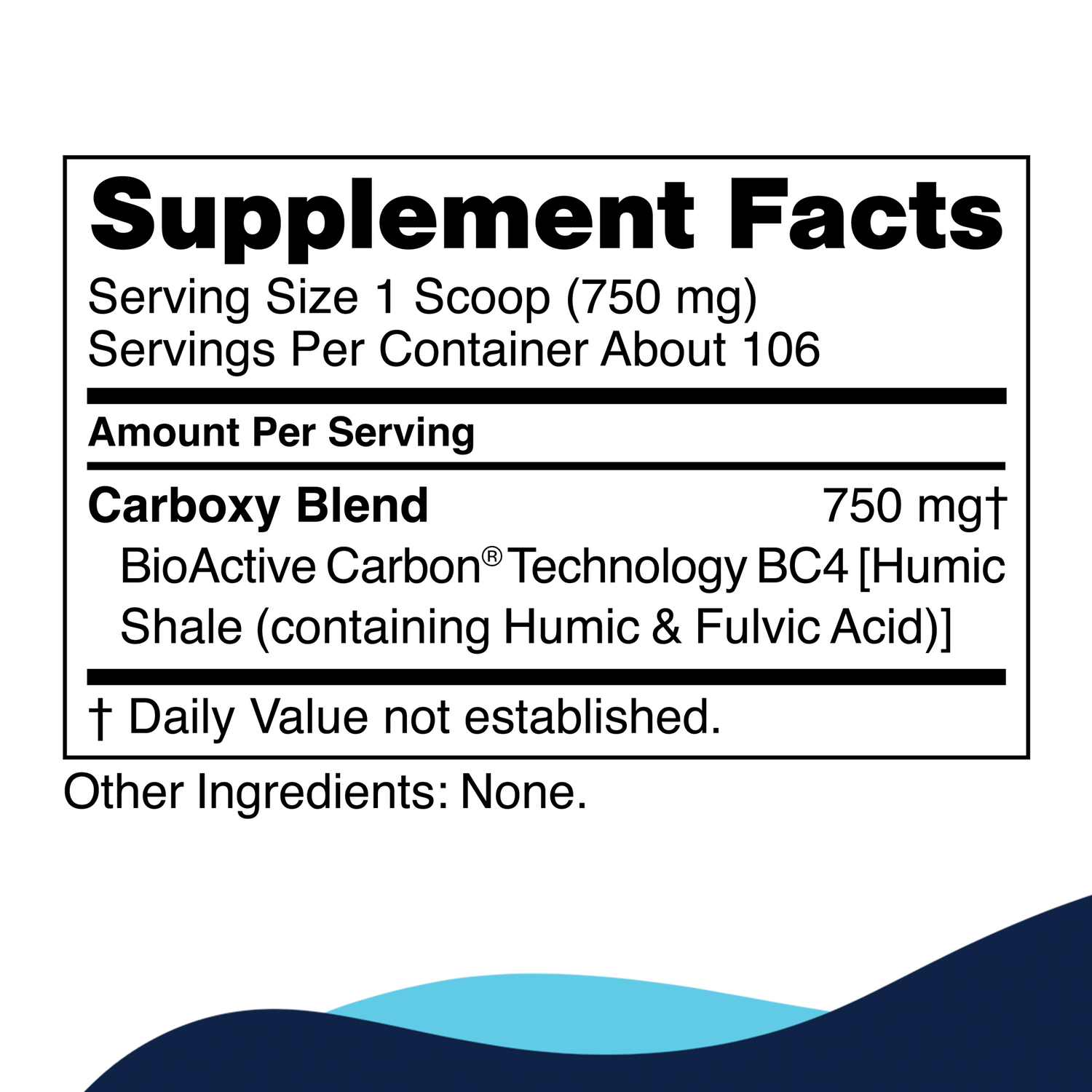 Carboxy Supplement Facts